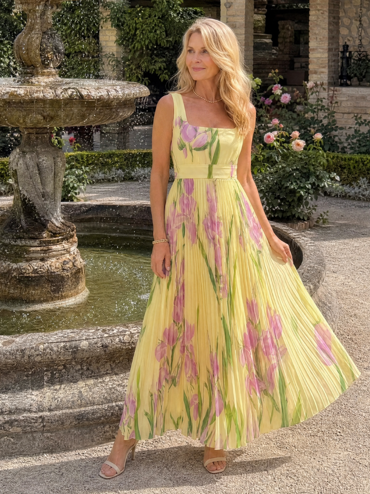 Camille - Midikleid mit eckigem Ausschnitt