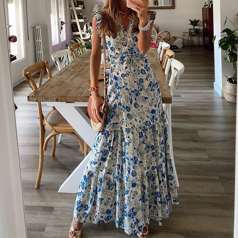 Shera - Maxi Kleid mit Blumenmuster