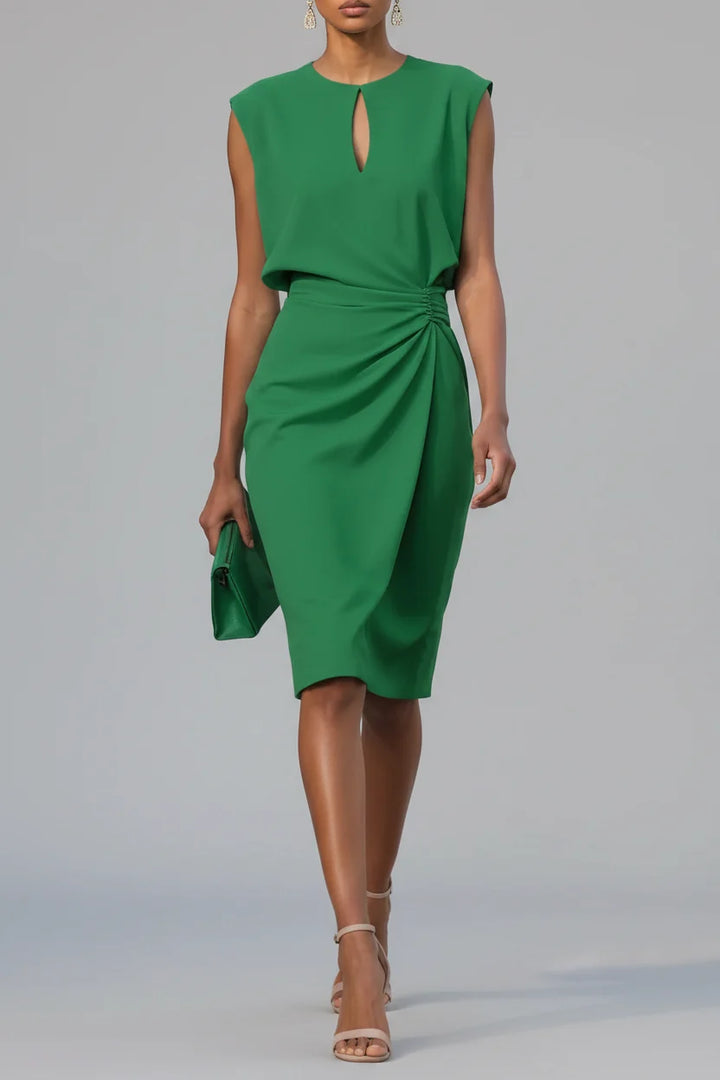 Elvira - Drapiertes Midikleid