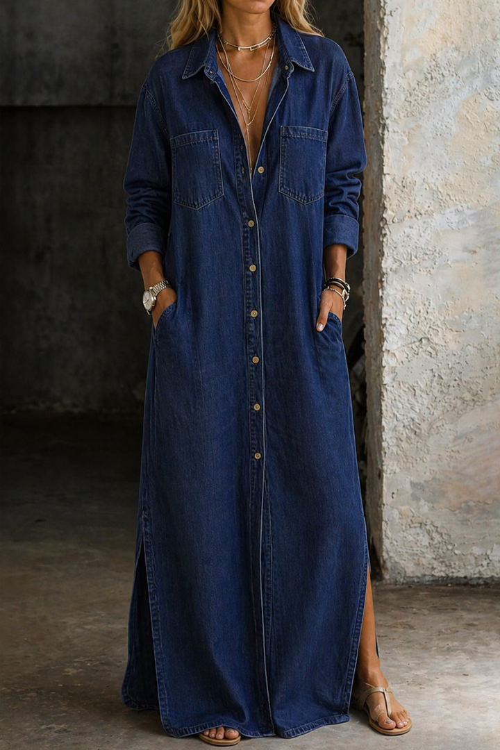 Delana | Kleid mit Knopfleiste