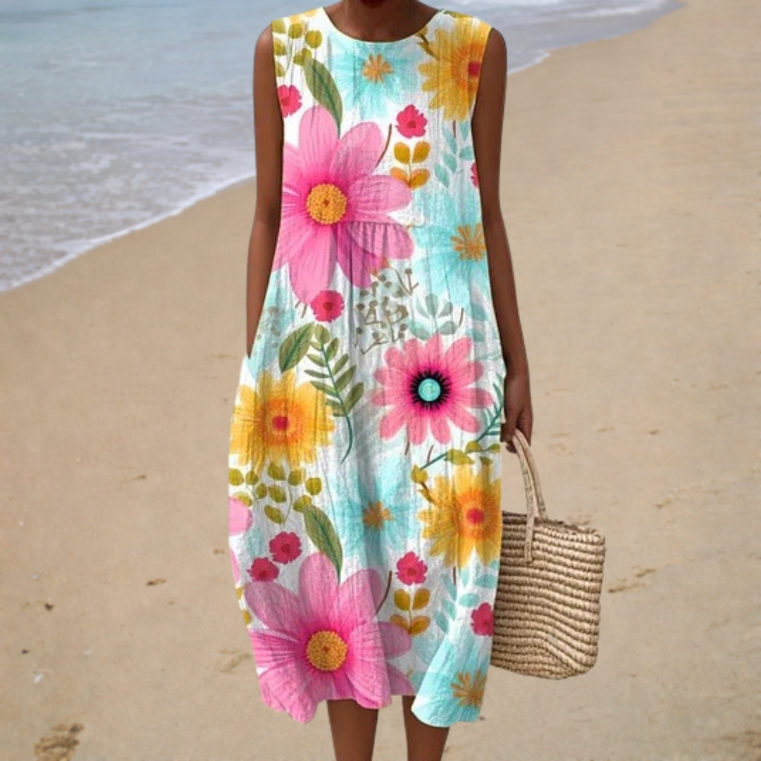 Bequeme Ärmellose Sommerkleid