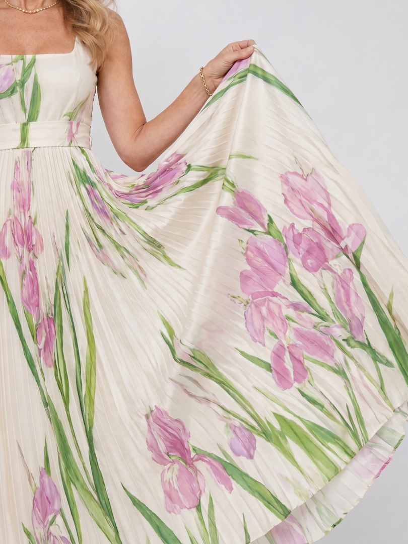 Camille - Midikleid mit eckigem Ausschnitt
