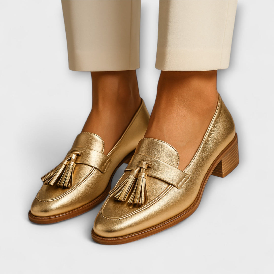 Céleste™ | Goldene Mokassins