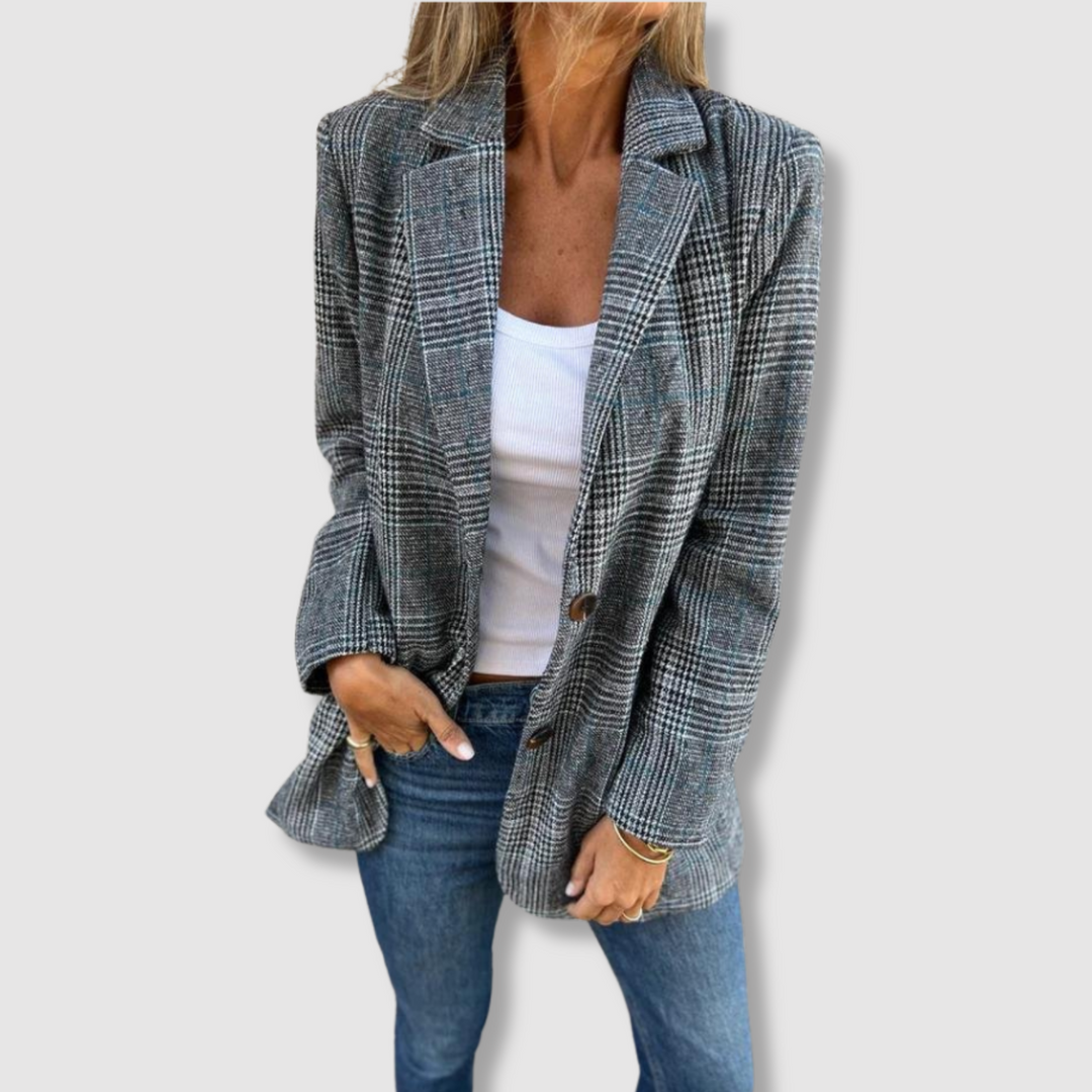 Milly - Karierter Strukturierter Blazer