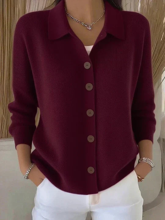 Gabrielle - Klassische Knopf-Strickjacke