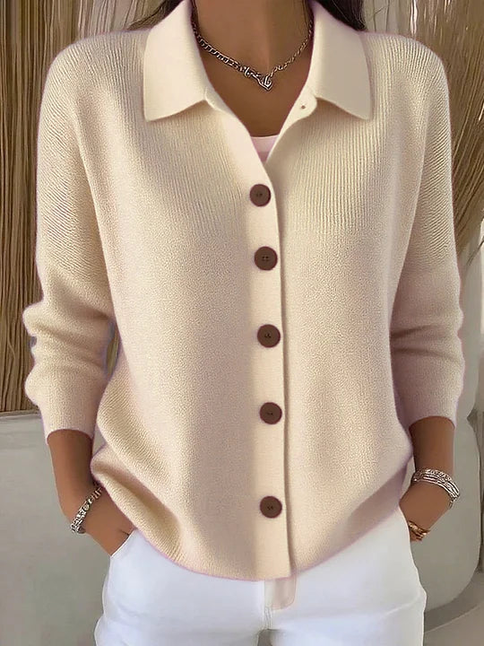 Gabrielle - Klassische Knopf-Strickjacke