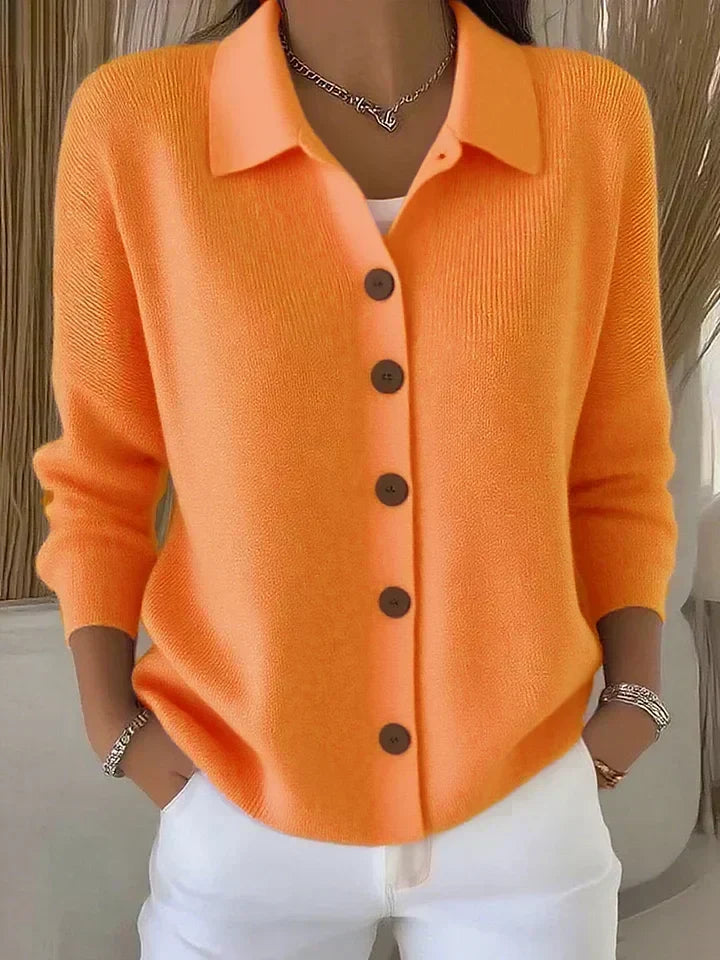 Gabrielle - Klassische Knopf-Strickjacke