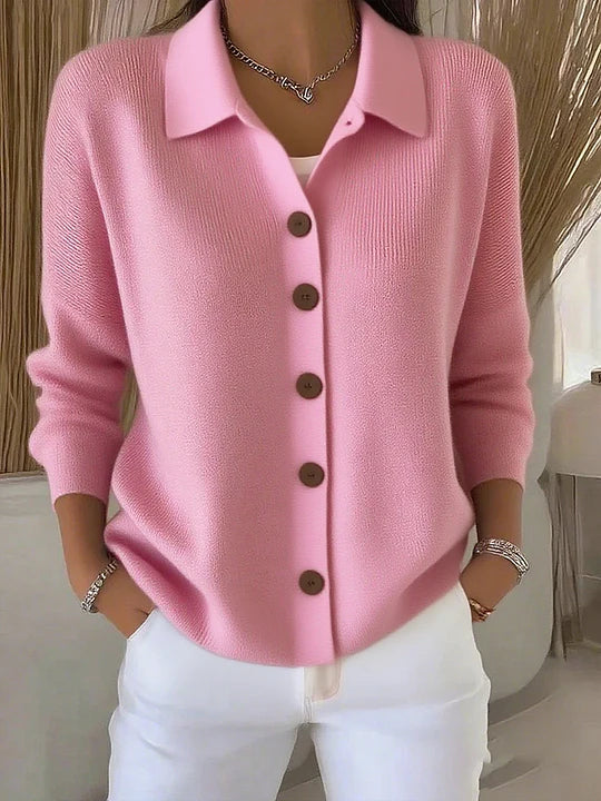 Gabrielle - Klassische Knopf-Strickjacke