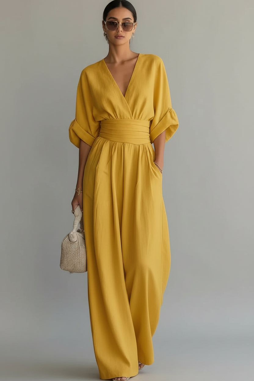 Isabela - Maxikleid mit V-Ausschnitt