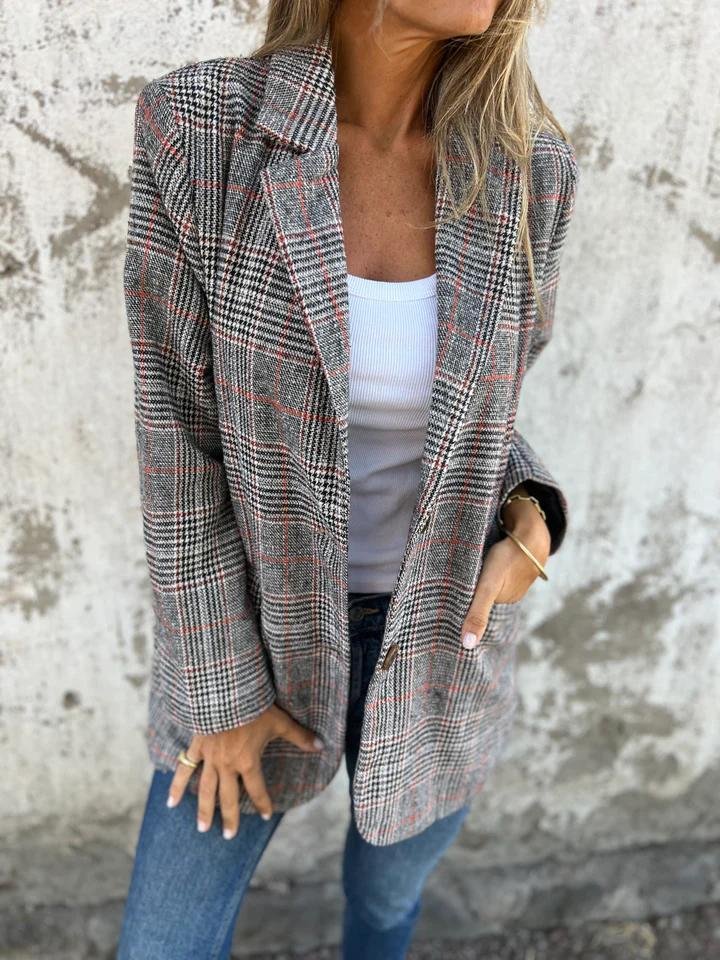 Milly - Karierter Strukturierter Blazer