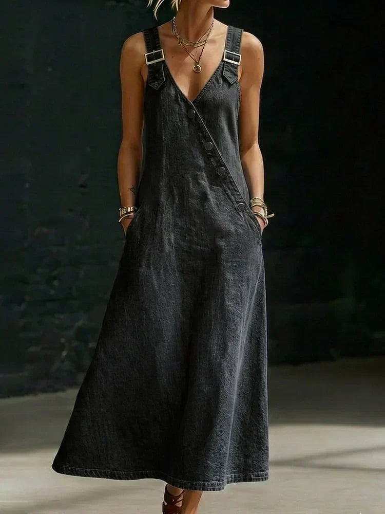 Vera | Langes Knopfkleid