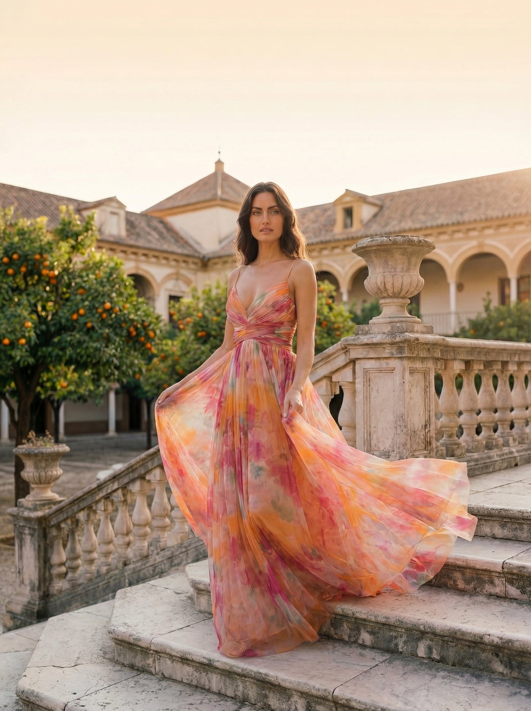 Marbella - Geblümtes Maxikleid