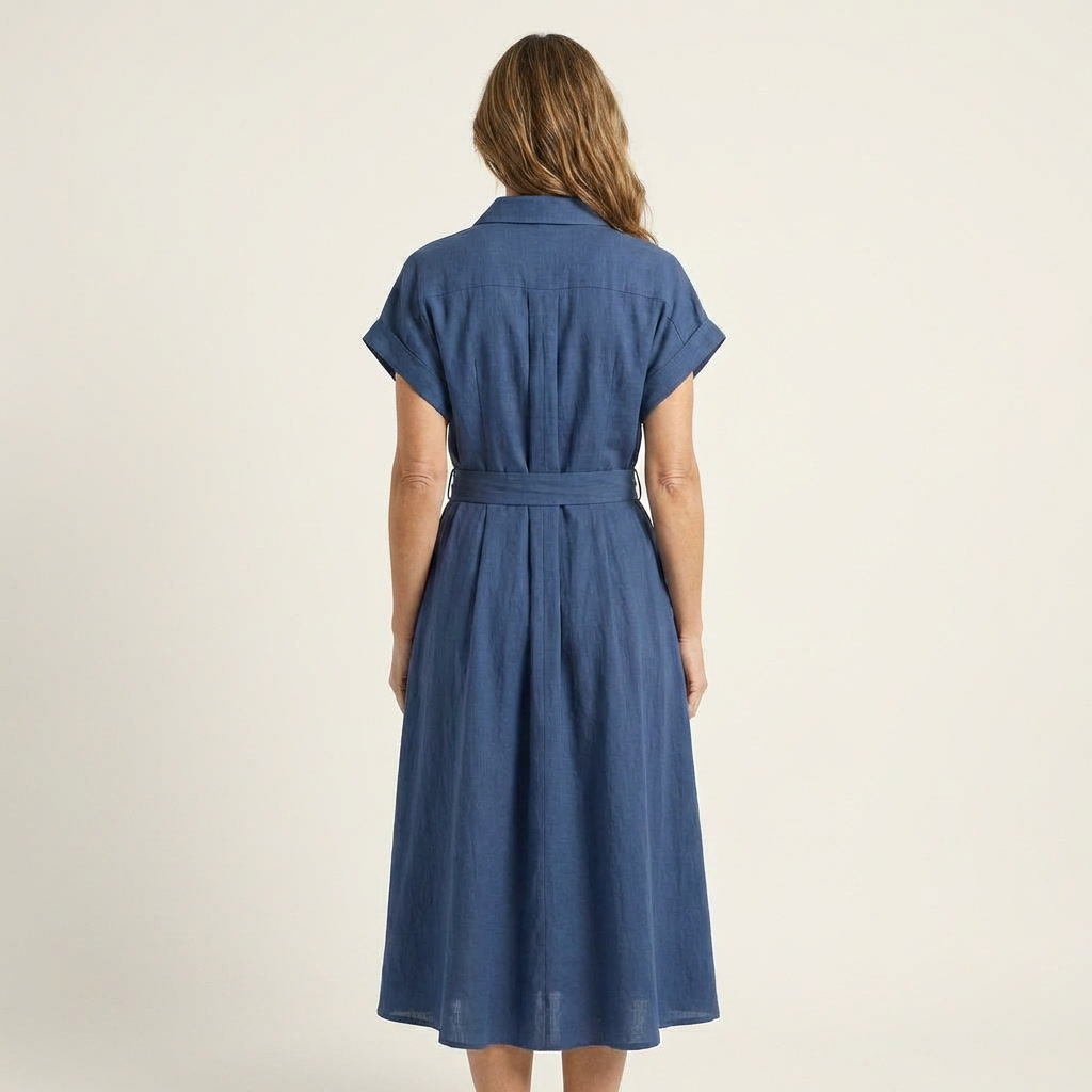 Melody | Midikleid mit Knopfleiste und Gürtel