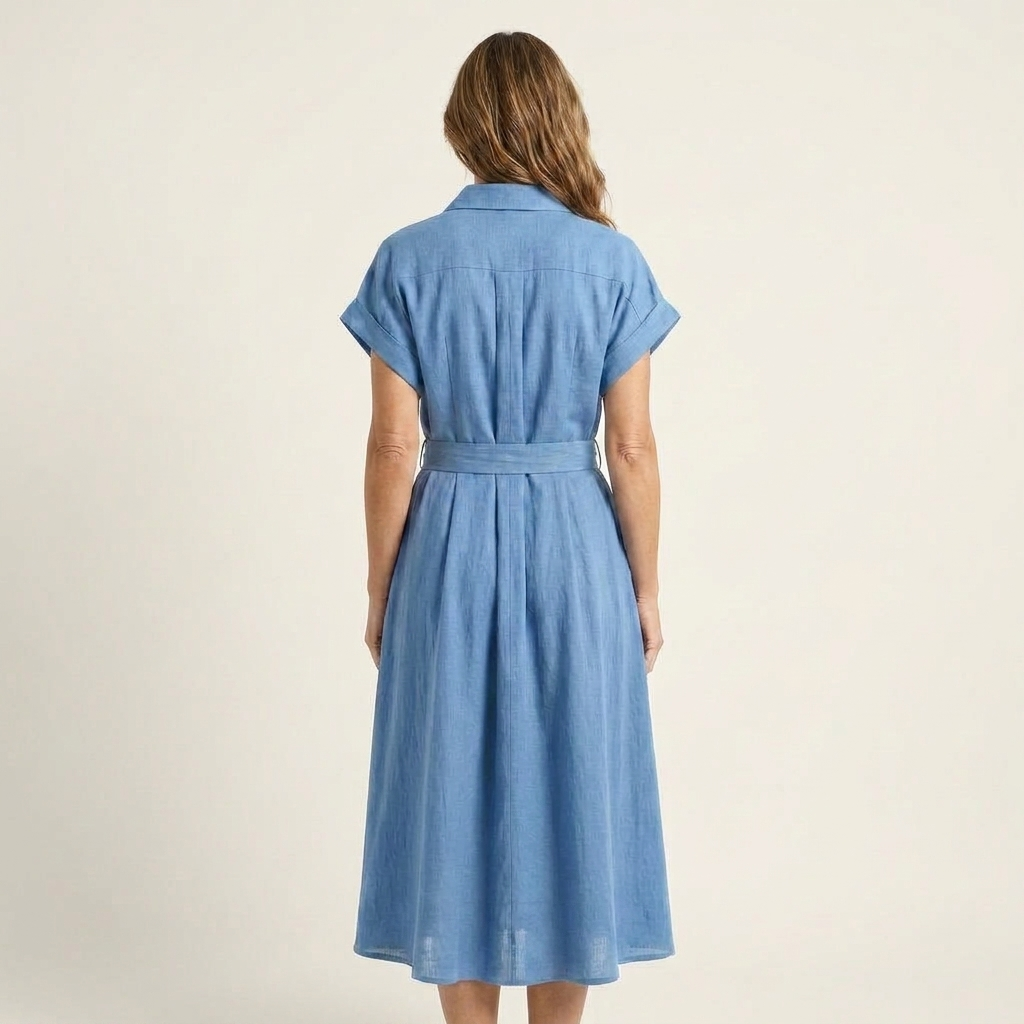 Melody | Midikleid mit Knopfleiste und Gürtel