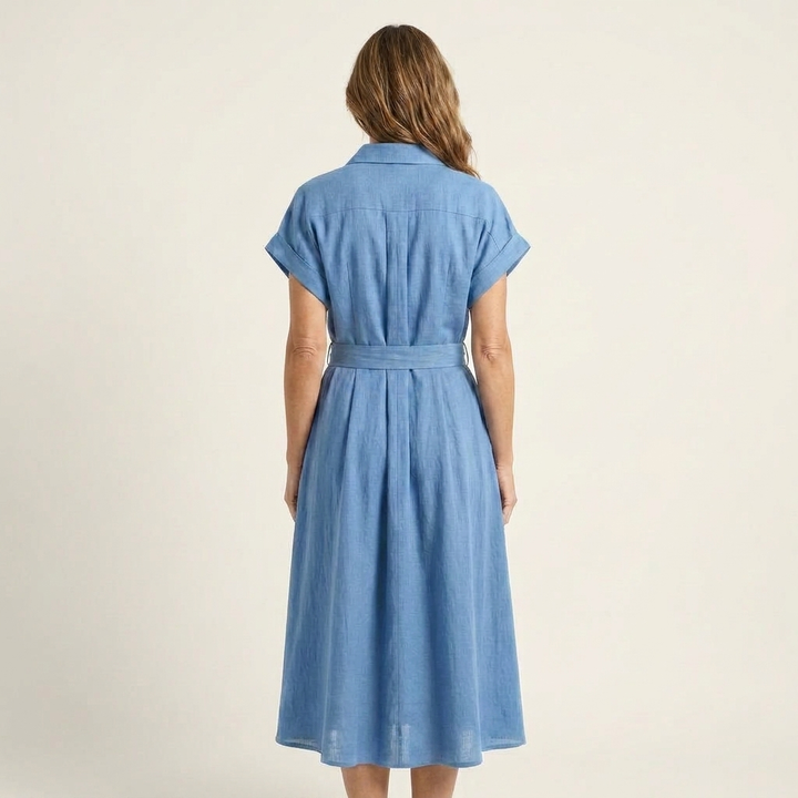 Melody | Midikleid mit Knopfleiste und Gürtel