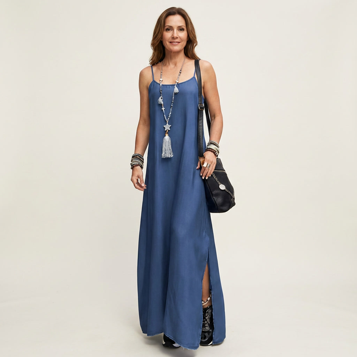 Azure | Maxikleid mit Seitenschlitz