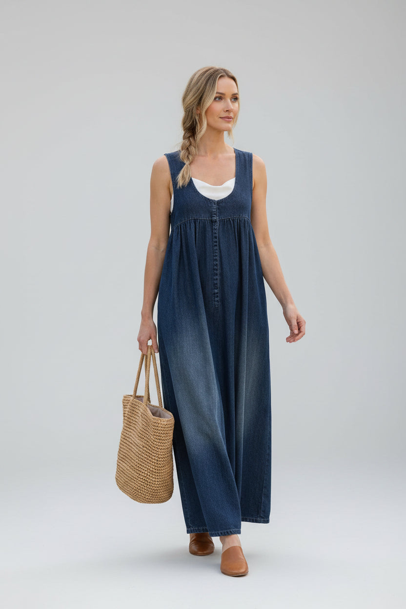 Karen | Langes Vintage-Kleid mit weichem Tragegefühl