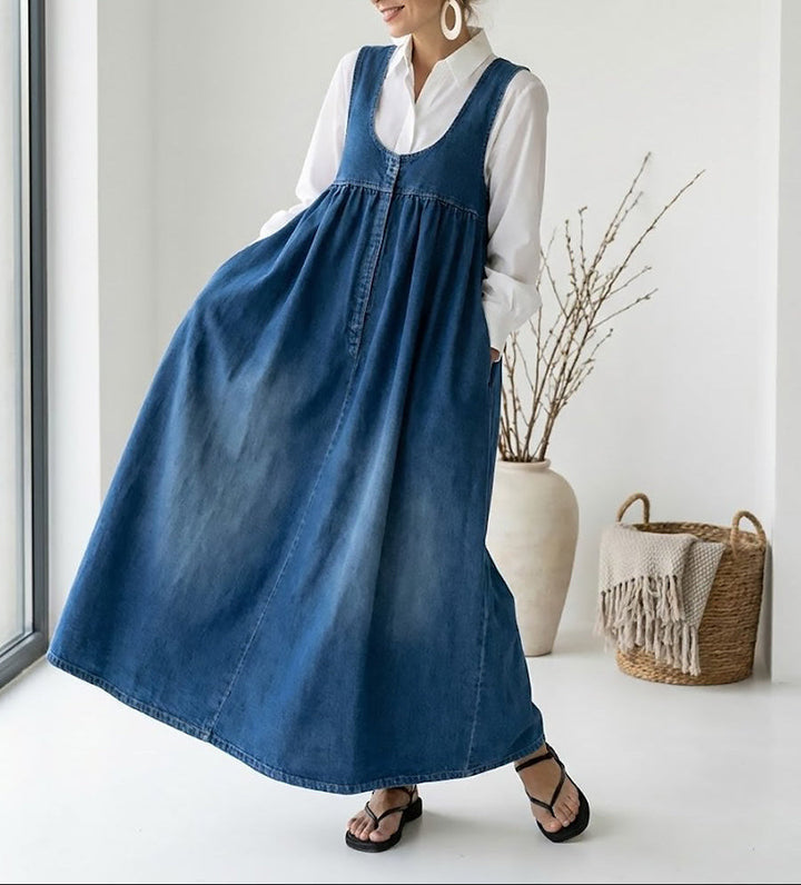 Karen | Langes Vintage-Kleid mit weichem Tragegefühl